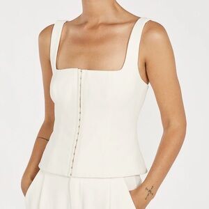 DISSH Rosa Cream Hook & Eye Vest Top Size 12 NWT!